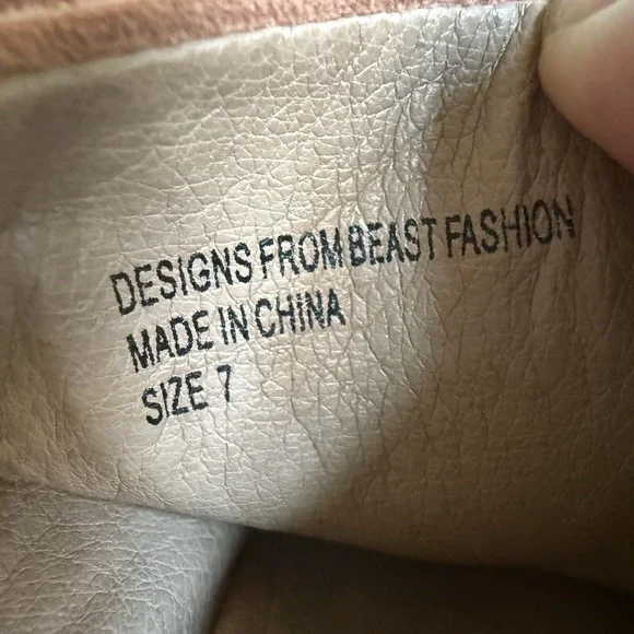 Beast Fashion Womens 7 Tan Brown Faux Suede Peep Toe Slip On Cork Heels Sandals - Picture 8 of 9